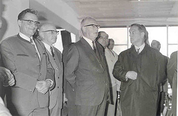 Emil Jerger, Erich Kleiber, Hermann Gerhardt, Paul Mayer, Erich Reinke (v. l.)