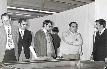 Karlheinz Müller, Peter Schönherr, Günter Zwirner, Paul Mayer, Gerhard Tourneau (v. l.)