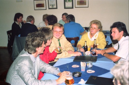 Ausklang in der Gaststätte des Sportvereins DJK Karlsruhe-Mühlburg