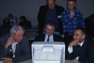 Dr. Heinz Musall, Dr. Bernhard Bürg und Dr. Dietrich O. Müller (sitzend von l.)