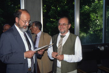 Dr. Wolfgang Denk – 25 Jahre Mitglied Dr. Joachim Neumann, Lothar Klaumünzner, Dr. Wolfgang Denk (v. l.)