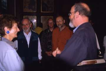 Im Kartensaal des Palazzo Vecchio in Florenz: Stadtführerin Dr. Meighörner-Romei, Peter Huber, Karlheinz Müller, Hans-Jürgen Zylka und Dr. Joachim Neumann (v. l.)