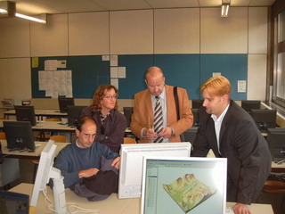 Dipl.-Ing. (FH) Gernot Brück, Dipl.-Ing. (FH) Bettina Schmücking, Dipl.-Ing. (FH) Reinhard Leuschner und Dipl.-Ing. (FH) Thorsten Ullrich (v. l.)